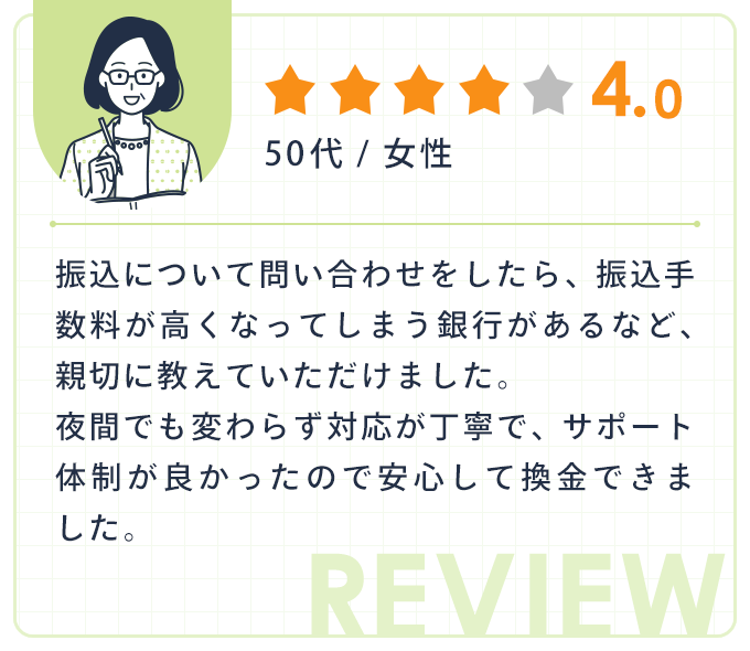 ★★★★|50代女性